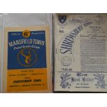 SHREWSBURY TOWN HOME AND AWAYS FROM 1965 - 66 SEASON x 57