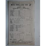 CRICKET - 1946 ENGLAND V INDIA SCORECARD