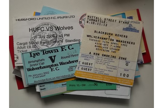 COLLECTION OF WOLVES AWAY TICKETS