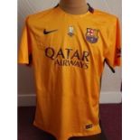 LUIS SUAREZ MATCH WORN BARCELONA SHIRT