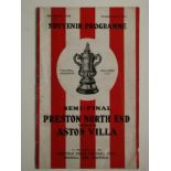 1938 FA CUP SEMI-FINAL PRESTON V ASTON VILLA AT SHEFFIELD UNITED