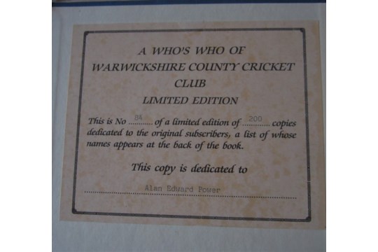 CRICKET - SUBSCRIBERS LIMITED EDITION WARWICKSHIRE C.C.C. WHO'S WHO - Image 2 of 3