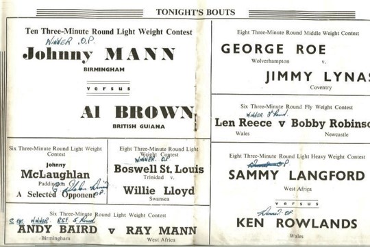 BOXING - BIRMINGHAM PROGRAMME 1956 JOHNNY MANN ANDY BAIRD - Image 2 of 2
