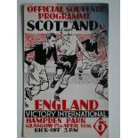1945 - 46 SCOTLAND V ENGLAND VICTORY INTERNATIONAL