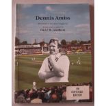 CRICKET - DENNIS AMISS WARWICKSHIRE C.C.C. BOOK WITH 100 CENTURIES INSERT