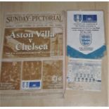 F.A. CUP FINAL 2000 CHELSEA V VILLA PENNANT TICKET & PROGRAMME