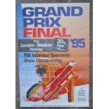 SPEEDWAY - GRAND PRIX FINAL POSTER @ HACKNEY 1995