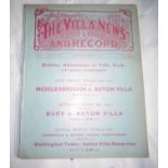 1909-10 ASTON VILLA RESERVES V STAFFORD RANGERS