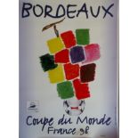 ORIGINAL FRANCE 1998 WORLD CUP POSTER - BORDEAUX