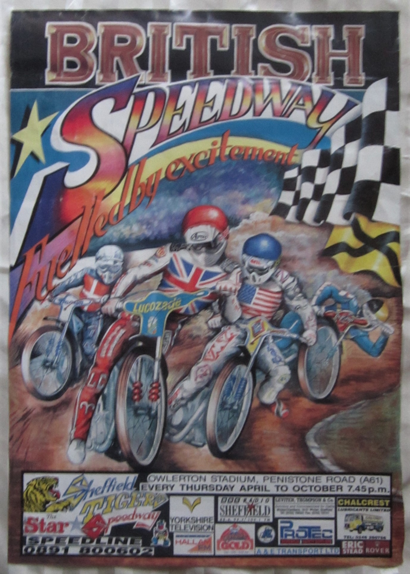 SPEEDWAY - SHEFFIELD TIGERS LARGE POSTER