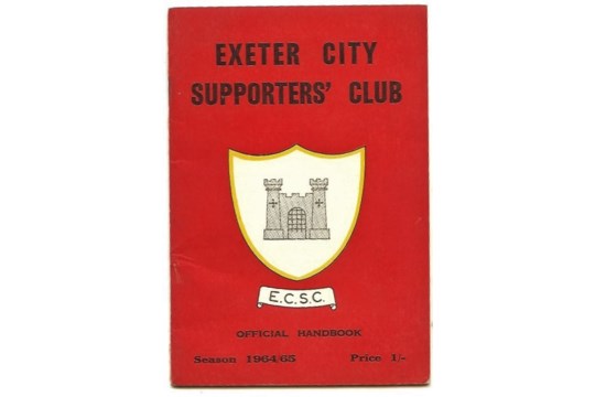 EXETER CITY SUPPORTERS CLUB OFFICIAL HANDBOOK 1964-65