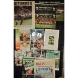 RUGBY UNION- LEICESTER TIGERS PROGRAMMES TICKETS BROCHURES PAPERS