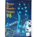 ORIGINAL 1998 FRANCE WORLD CUP POSTER - NANTES
