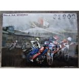 SPEEDWAY - BELLE VUE WORLD CHAMPIONS POSTER HAND SIGNED