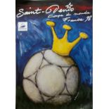 ORIGINAL FRANCE 1998 WORLD CUP POSTER - SAINT DENIS