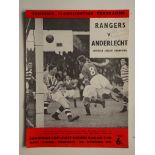 1959 GLASGOW RANGERS V ANDERLECHT - EUROPEAN CUP