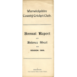WARWICKSHIRE COUNTY CRICKET CLUB ANNUAL REPORT 1906