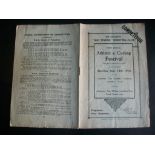 1918 COVENTRY CITY - ATHLETIC & CYCLING PROGRAMME