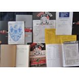 MANCHESTER UNITED MENUS RESERVE & YOUTH PROGRAMMES. BILL FOULKES BOOK