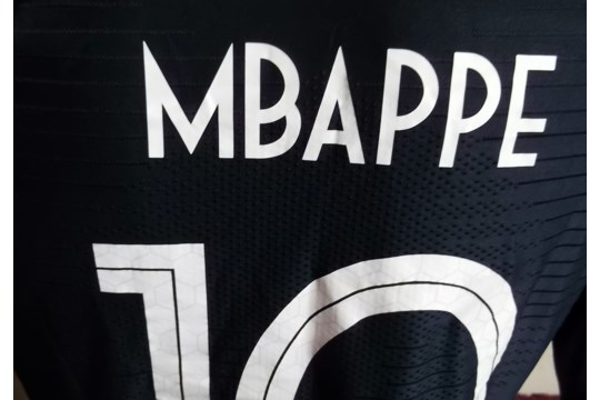 KYLIAN MBAPPE FRANCE MATCH WORN SHIRT FROM THE 2018 WORLD CUP FINAL - Image 6 of 13