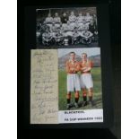 1953 FA CUP FINAL - 12 BLACKPOOL AUTOGRAPHS