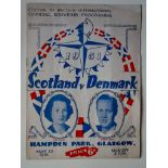 1951 SCOTLAND V DENMARK - FESTIVAL OF BRITAIN