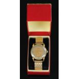 A gentleman's 18 ct gold cased Eska wristwatch, circa 1950's,