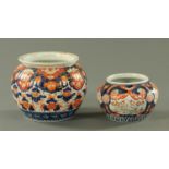 Two Japanese Imari jardinieres, circa 1880/90,