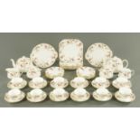 A Minton Ancestral pattern twelve place tea service, mid 20th century, comprising twelve tea cups,