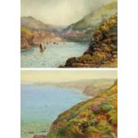 John Campbell Bennett, pair of watercolours, Cornwall 1920.