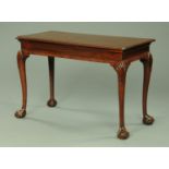 A Georgian mahogany console table,