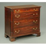 A George III mahogany chest of drawers,