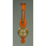 A 19th century mahogany banjo barometer, by Cattely & Co., 81 Holborn, London. Height 96 cm.