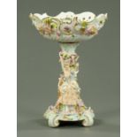 A Sitzendorf porcelain table centre piece, early 20th century,