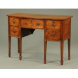 A George III mahogany bowfronted sideboard,