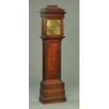 An 18th century country oak longcase clock with movement by Thomas Broderick Kirton,