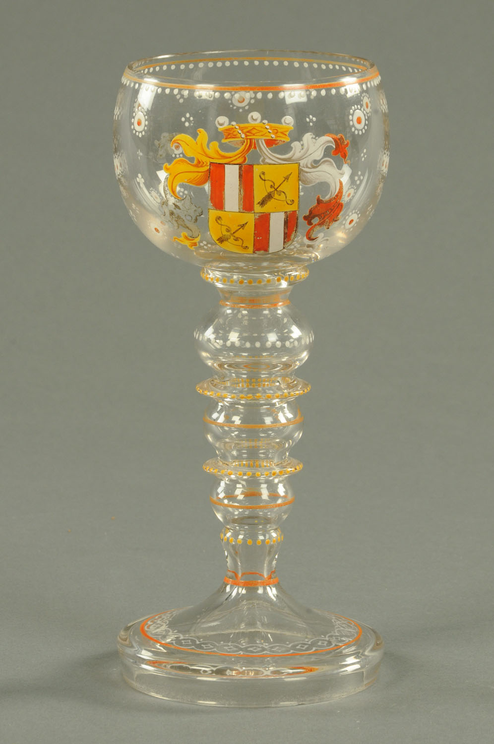 A Lobemeyr glass goblet, late 19th/early 20th century,