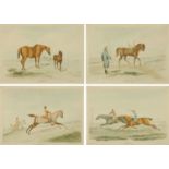 Four 19th century horse racing prints after Edwin Cooper, etched by J. Sendall.
