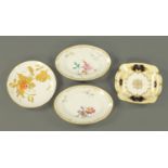 A pair of Continental oval porcelain plates,