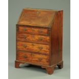 A Georgian mahogany bureau,