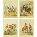 After Henry Alken, a set of four humorous hunting prints, "Ideas" London published by McLean.