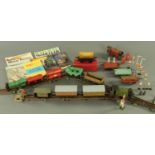A quantity of Hornby 0 gauge, mid 20th century, three locomotives, a quantity of rolling stock,