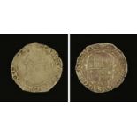 Charles I (1625-49) Tower Mint shilling, bust L, mm harp (1632-33), crown intrudes on legend, F.