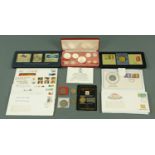 The Commonwealth of The Bahama Islands proof set, 1973, $5 to 1 cent, issued by the Franklin Mint,