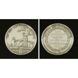 An early 19th century Dutch silver metal medal,