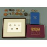 A collection of British and World coins and tokens,