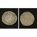 Henry VIII half groat, second coinage 1526-44, York mint, Archbishop Wolsey, 15 mm diameter, VF.