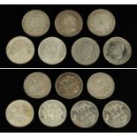 Great Britain - seven crowns, 1891, 1893, 1902, 1935, 1937 and two 1951 (35 and 37 high grades).