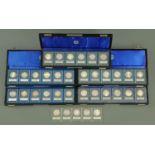 British Commemorative Society, thirty five fine silver medals,