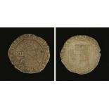 James I (1603-25) second coinage shilling, third bust, value XII l, mm lis (1604/5). F/VG.
